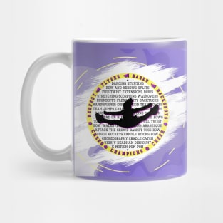 Purple Yellow Cheer with background Mug